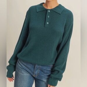 New nwt Hyfve green sweater Henley ladies St. Pattys day sz S M L 🍀